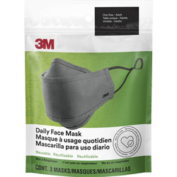 3M Daily Face Masks, Gray, 3/Pack
