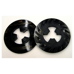 3M Disc Pad Face Plates, 5 in Dia, Hard, Black