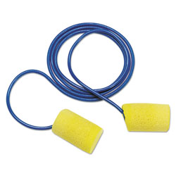 3M E-A-R Classic Earplugs, Corded, PVC Foam, Yellow, 200 Pairs