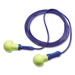 3M E-A-R Push-Ins Single Use Earplugs, Corded, 28 dB NRR, Blue/Yellow, 200 Pairs