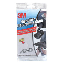 3M Microfiber Electronics Cleaning Cloth, 12 x 14, White
