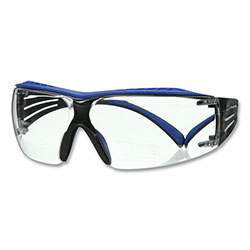 3M SecureFit Protective Eyewear, 200 Series, Blue/Gray Plastic Frame, Clear Polycarbonate Lens
