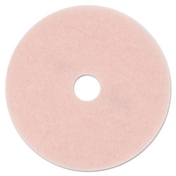 3M Ultra High-Speed Eraser Floor Burnishing Pad 3600, 27 in Diameter, Pink, 5/Carton