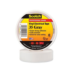 3M Vinyl Electrical Color Coding Tape 35, 3/4 in x 66 ft, Gray