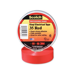 3M Vinyl Electrical Color Coding Tape 35, 1/2 in x 20 ft, Red
