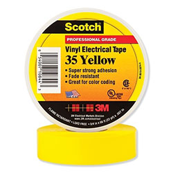 3M Vinyl Electrical Color Coding Tape 35, 1/2 in x 20 ft, Yellow