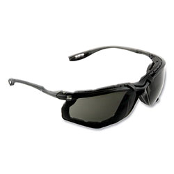 3M Virtua CCS Protective Eyewear with Foam Gasket, Black/Gray Plastic Frame, Gray Polycarbonate Lens