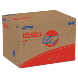 WypAll* X80 Cloths, BRAG Box, HYDROKNIT, Blue, 12 1/2 x 16 4/5, 160 Wipers/Carton