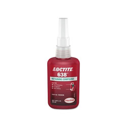 Loctite 638™ Retaining Compound, Maximum Strength, 50 mL Bottle, Green, 4,500 psi