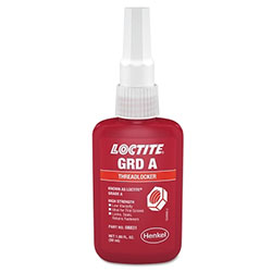Loctite Grade A Threadlocker, 50 mL, Red
