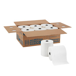 enMotion 8" Recycled Paper Towel Roll, White, 89430, 700 Feet Per Roll, 6 Rolls Per Case (458430)