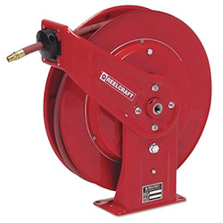 Reelcraft Heavy Duty Spring Retractable Hose Reels, 3/8 in x 50 ft