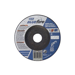 Norton BlueFire Depressed Center Wheels, 5 in Dia, 7/8 in Arbor, 1/4 in Thick, 24 Grit