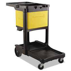 Rubbermaid Locking Cabinet, For Rubbermaid Commercial Cleaning Carts, Yellow (6181YL)
