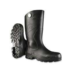 Dunlop® Protective Footwear Chesapeake Rubber Boots, Steel Toe, Unisex 9, 16 in Boot, PVC, Black