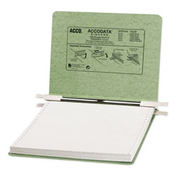Acco PRESSTEX Covers with Storage Hooks, 2 Posts, 6" Capacity, 9.5 x 11, Light Green (ACC54115)