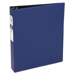 Avery Economy Non-View Binder with Round Rings, 3 Rings, 1.5" Capacity, 11 x 8.5, Blue (AVE03400)