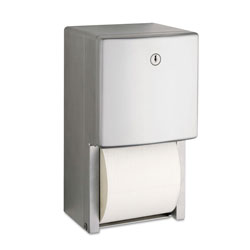 Bobrick ConturaSeries Two-Roll Tissue Dispenser, 6 1/16" x 5 15/16" x 11" (BOB4288)