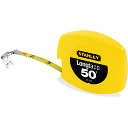 Stanley Bostitch Long Tape Measure, 1/8" Graduations, 50 ft., Yellow
