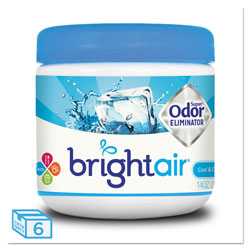 Bright Air Super Odor Eliminator, Cool and Clean, Blue, 14 oz, 6/Carton (BRI900090-CS)