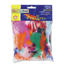 Creativity Street Bright Hues Feather Assortment, Bright Colors, 1 oz Pack (CKC4502)