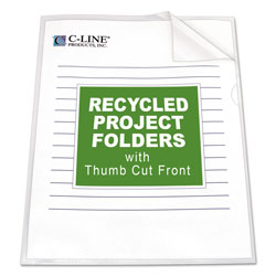 C-Line Poly Project Folders, Letter Size, Clear, 25/Box (CLI62127)