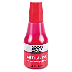 Consolidated Stamp Self-Inking Refill Ink, Red, 0.9 oz. Bottle (COS032960)