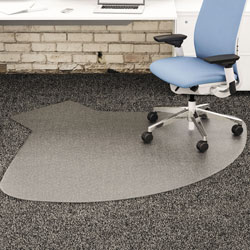 Deflecto SuperMat Frequent Use Chair Mat, Medium Pile Carpet, 60 x 66, Workstation, Clear (DEFCM14003K)