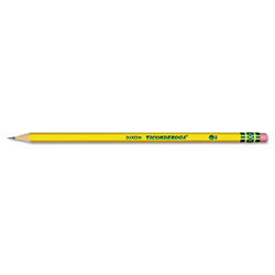Dixon Ticonderoga Pencils, HB (#2), Black Lead, Yellow Barrel, Dozen (DIX13882)