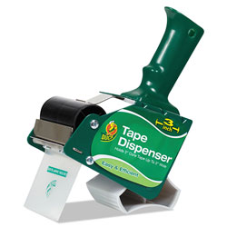 Duck® Extra-Wide Packaging Tape Dispenser, 3" Core, Green (DUC1064012)