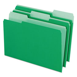 Pendaflex Colored File Folders, 1/3-Cut Tabs, Legal Size, Green/Light Green, 100/Box (ESS15313BGR)