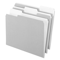 Pendaflex Interior File Folders, 1/3-Cut Tabs, Letter Size, Gray, 100/Box (ESS421013GRA)