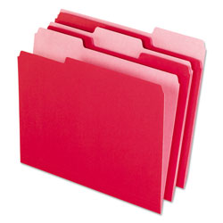 Pendaflex Interior File Folders, 1/3-Cut Tabs, Letter Size, Red, 100/Box (ESS421013RED)