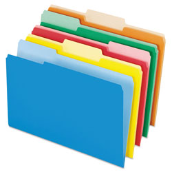 Pendaflex Interior File Folders, 1/3-Cut Tabs, Legal Size, Assorted, 100/Box (ESS435013ASST)