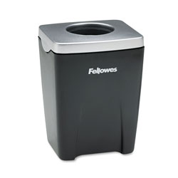 Fellowes Office Suites Paper Clip Cup, Plastic, 2 7/16 x 2 3/16 x 3 1/4, Black/Silver (FEL8032801)