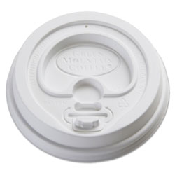 Green Mountain Plastic Lids for Paper Hot Cups, Gourmet Domed, Fits 10 oz to 16 oz, White, 500/Carton