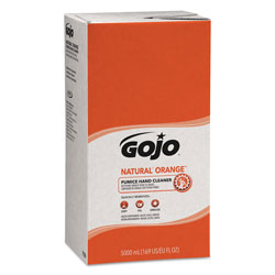 Gojo NATURAL ORANGE Pumice Hand Cleaner Refill, Citrus Scent, 5000 mL, 2/Carton (GOJ7556)