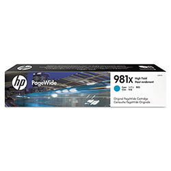 HP 981X, (L0R09A) High Yield Cyan Original PageWide Cartridge (HEWL0R09A)