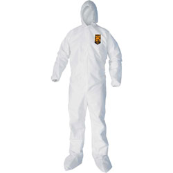 KleenGuard™ A40 Elastic-Cuff, Ankle, Hood & Boot Coveralls, White, 2X-Large, 25/Carton (KCC44335)