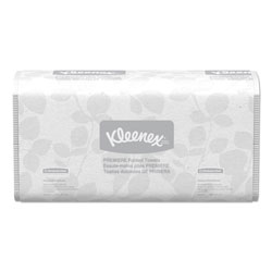 Kleenex Premiere Folded Towels, 9 2/5 x 12 2/5, White, 120/Pack, 25 Packs/Carton (KIM13254)