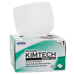 Kimtech™ Kimwipes, Delicate Task Wipers, 1-Ply, 4 2/5 x 8 2/5, 280/Box (KIM34155)