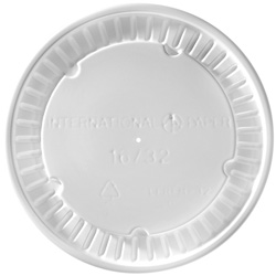 International Paper Flat White Hot Food Container Lids, 16 oz. - 32 oz. (LFRFH-32)
