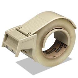 Scotch™ Compact and Quick Loading Dispenser for Box Sealing Tape, 3" Core, For Rolls Up to 2" x 50 m, Gray (MMMH122)