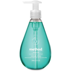 Method Products Gel Hand Wash, Waterfall, 12 oz Pump Bottle, 6/Carton (MTH00379CT)