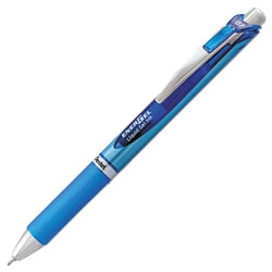 Pentel EnerGel RTX Retractable Gel Pen, Medium 0.7mm, Blue Ink, Blue/Gray Barrel (PENBLN77C)