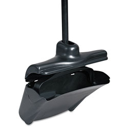 Rubbermaid Lobby Pro Upright Dustpan, w/Cover, 12 1/2"W, Plastic Pan/Metal Handle, Black (RCP253200BLA)