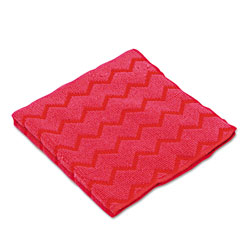 Rubbermaid HYGEN Microfiber Cleaning Cloths, 16 x 16, Red, 12/Carton (RCPQ620RED)