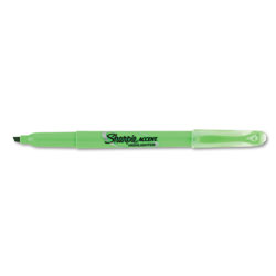 Sanford Pocket Style Highlighters, Chisel Tip, Fluorescent Green, Dozen (SAN27026)