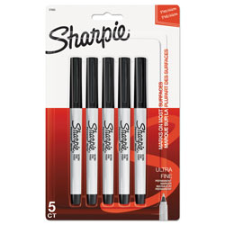 Sharpie® Permanent Markers, Ultra Fine Point, Black (SAN37665PP)
