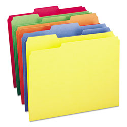 Smead Colored File Folders, 1/3-Cut Tabs, Letter Size, Assorted, 100/Box (SMD11943)